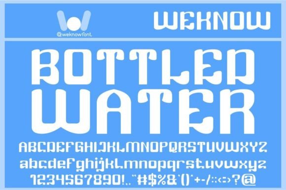 Bottled Water Font: A Playful Typeface for Branding