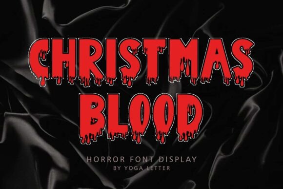 Christmas Blood Font for Spooky Web Design