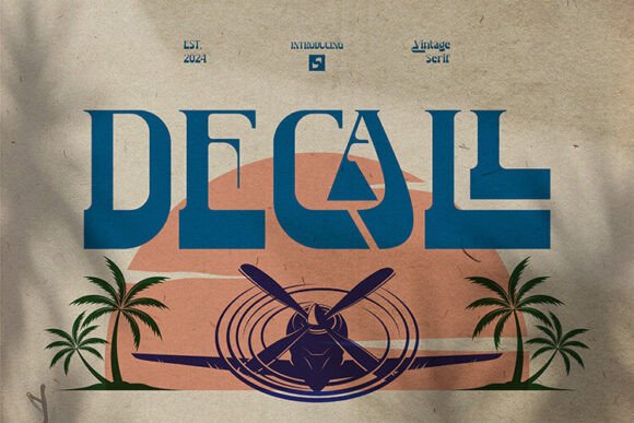 Decall: A Vintage Display Font for Bold Headlines