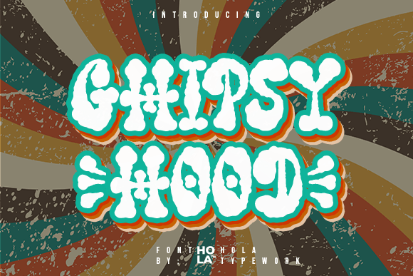 Ghipsy Hood: A Retro Display Font for Editorial Design