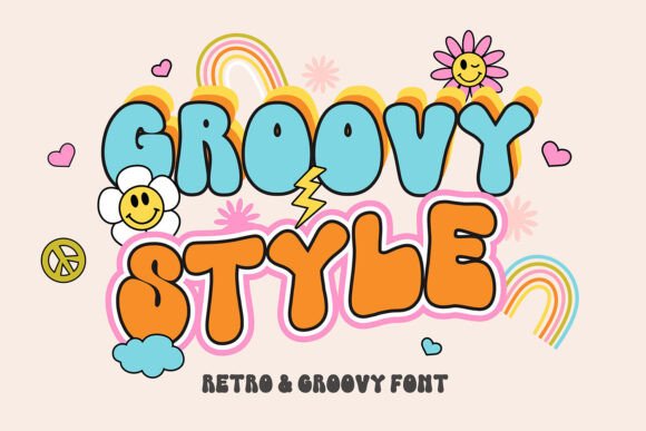 Groovy Style Font for Retro Marketing