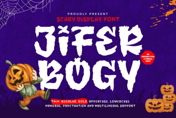 Jifer Bogy: A Spooky Display Font for Halloween Branding
