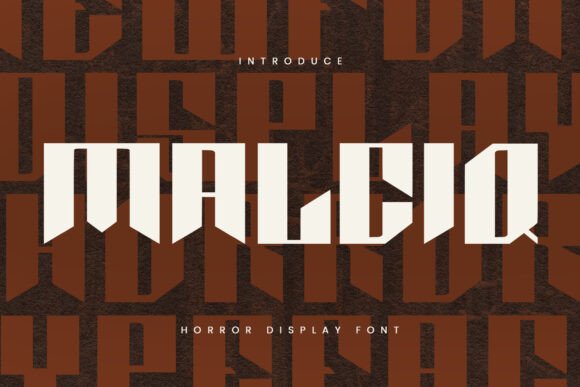 Malciq Typeface for Horror Web Design