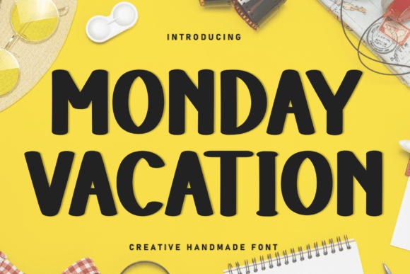 Monday Vacation: A Playful Display Font for Makers