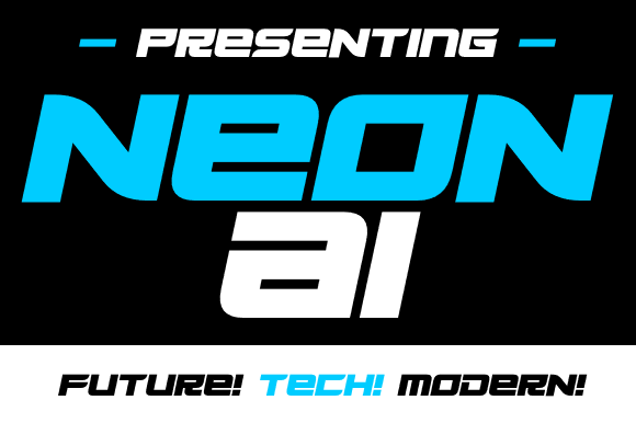 Neon Ai: A Modern Display Font for Web Design