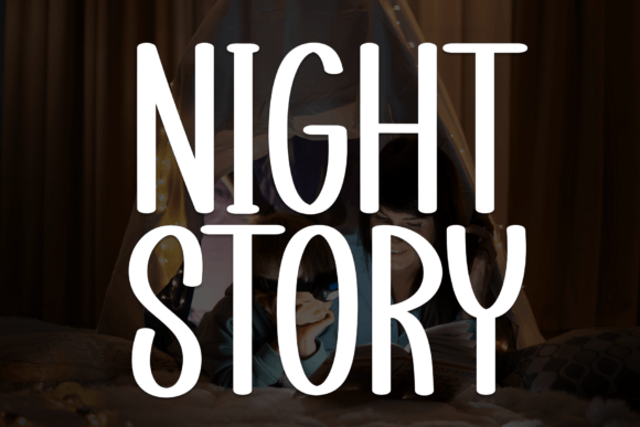 Night Story Font: A Cozy Handwritten Display for Designers