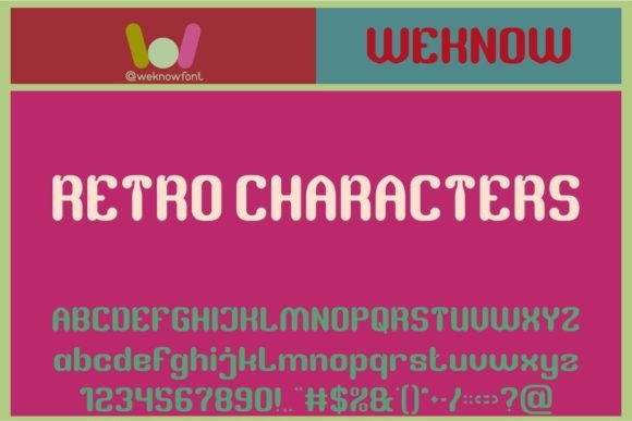 Retro Characters: A Whimsical Display Font for Editors