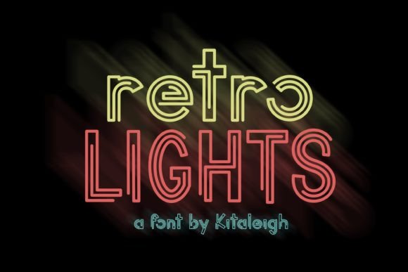 Retro Lights: A Vibrant Display Font for Modern Editors