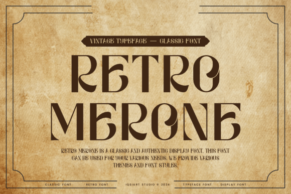 Retro Merone: A Vintage Display Font for Branding