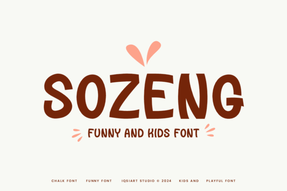 Sozeng: A Playful Display Font for Kids' Projects