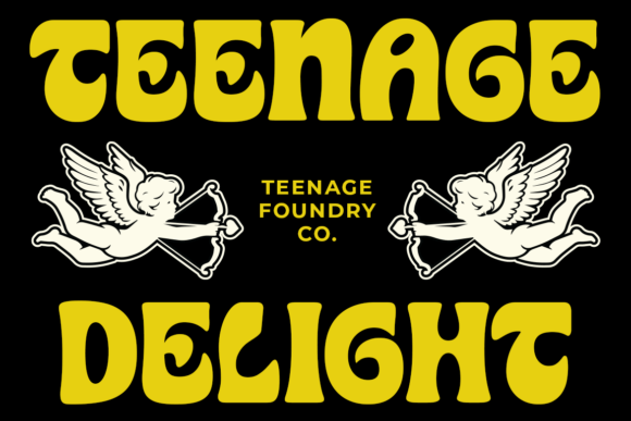 Teenage Delight: A Bold Display Font for Modern Branding