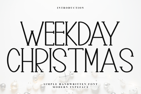 Weekday Christmas Typeface for Festive Web Design